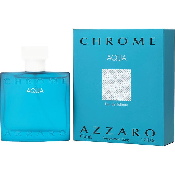 Azzaro Chrome Aqua For Men/Cologne For Men Eau de Toilette 3.4 Oz Edt