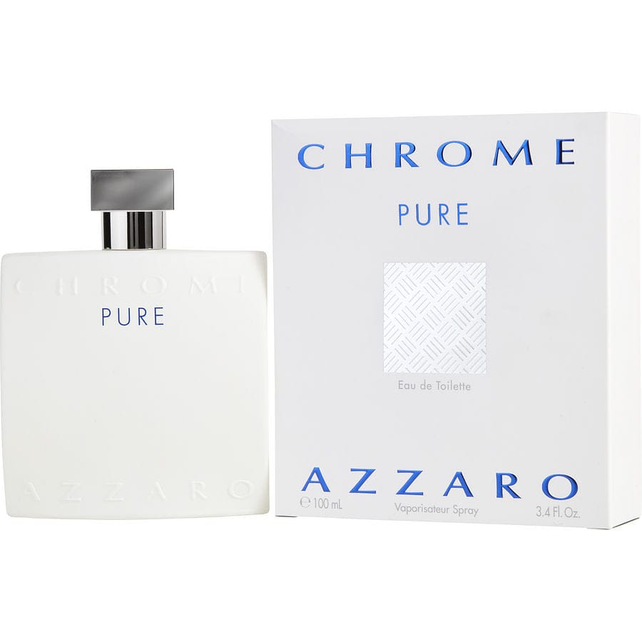Azzaro Chrome Pure For Men/Cologne For Men Eau de Toilette 3.4 Oz Edt