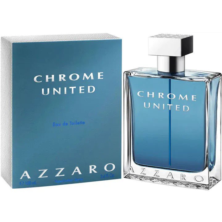 Azzaro Chrome United Men’s Perfume/Cologne For Men Eau de Toilette  3.4 oz / 6.8 oz Edt