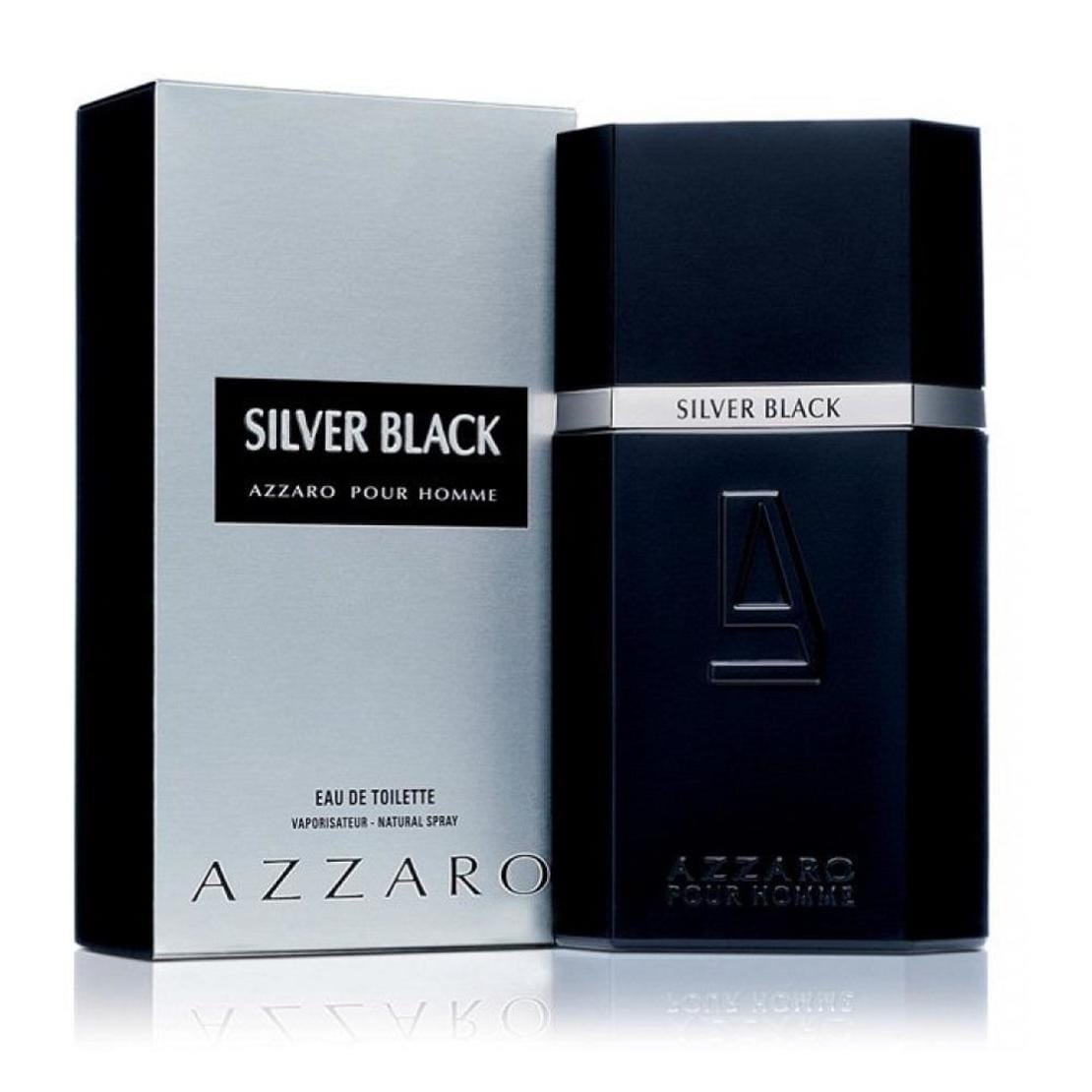 Azzaro Silver Black Cologne For Men Eau De Toilette Spray 1.7 Oz / 3.4 Oz  Edt