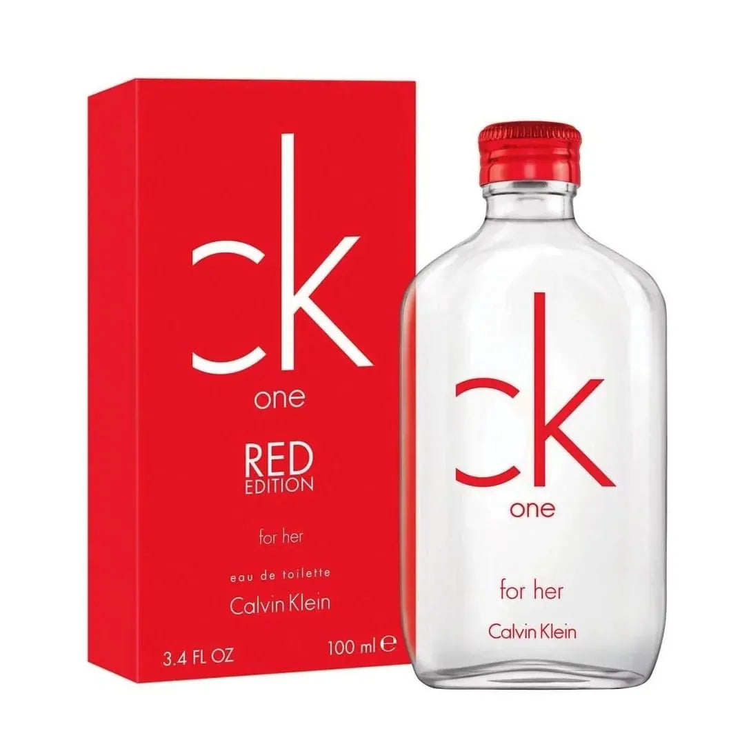 Calvin Klein  CK One Red Edition for Her For Women/Cologne For Women Eau de Toilette 3.4 Oz / Gift Set 3.4 OzEdt 3.4 oz