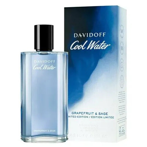 Davidoff Cool Water Grapefruit & Sage Men’s Perfume/Cologne For Men Eau de Toilette 4.2 oz Edt