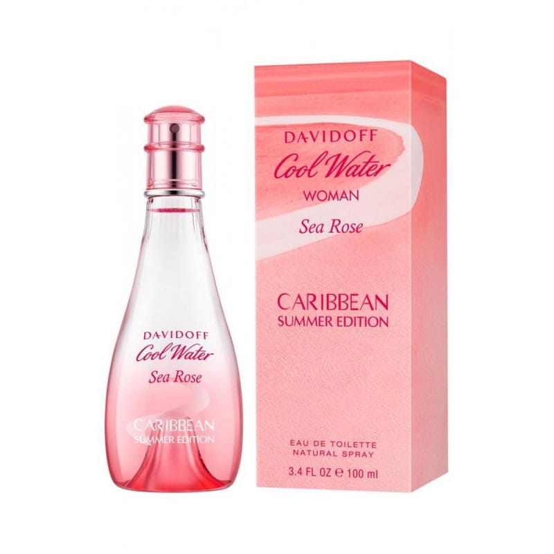 Davidoff Cool Water Sea Rose Caribbean Summer Edition Perfume For Women Eau De Toilette Spray 3.4 Oz