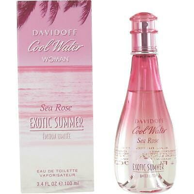 Davidoff Cool Water Sea Rose Exotic Summer Perfume For Women Eau De Toilette Spray 3.4 Oz