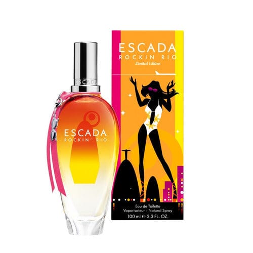 Escada Rock In Rio Limited Edition Perfume For Women Eau De Toilette 3.3 Oz / Gift Set 1.6 Oz Edt 3.3 oz