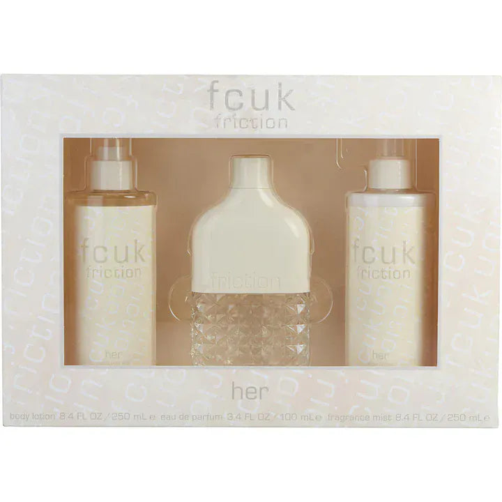 French Connection FCUK Friction Her For Women/Cologne For Women Eau de Parfum 3.4 Oz / Gift Set 3.4 Oz Edp Gift Set 3.4 oz