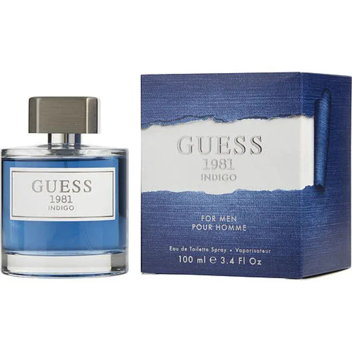 Guess 1981 Indigo Men’s Perfume/Cologne For Men Eau de Toilette 3.4 oz / Gift Set 3.4 oz Edt