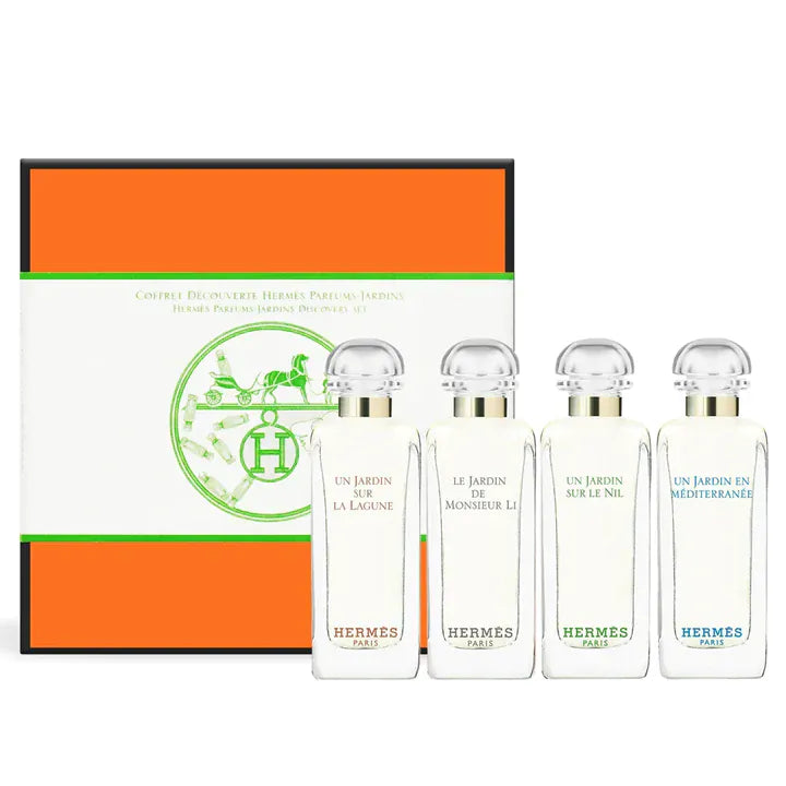 Hermes Un Jardin Mini Set Collection Unisex Eau de Toilette 4x0.25 oz Miniature Gift 4x0.25oz