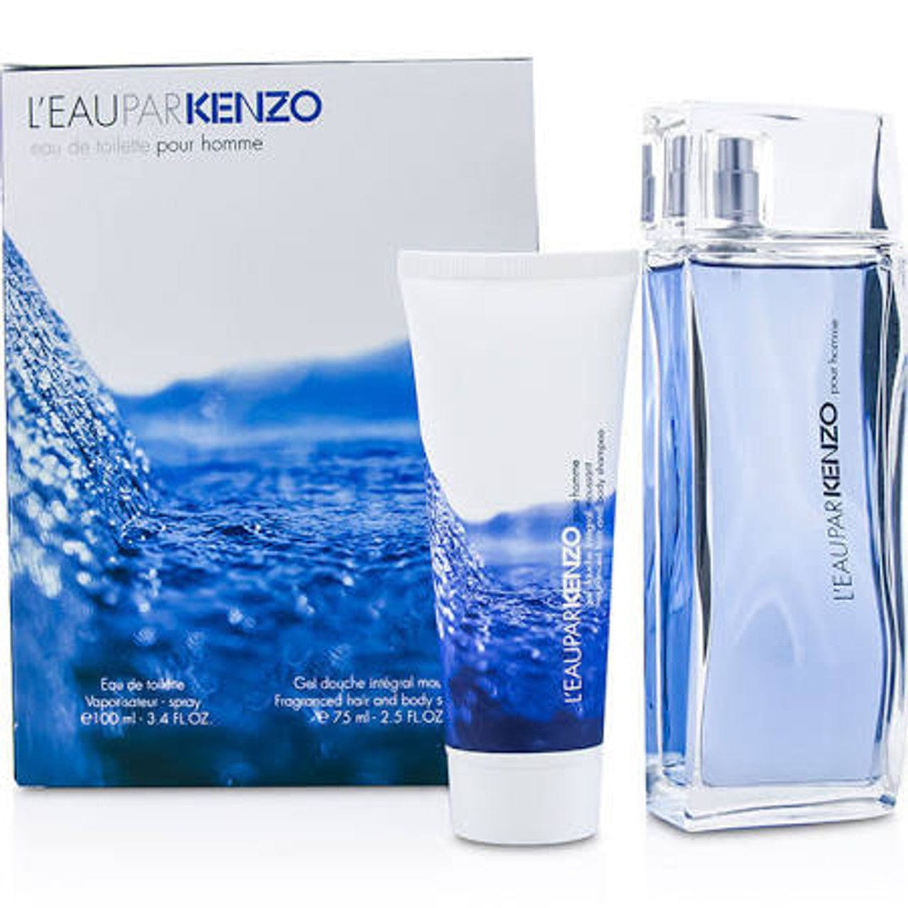 Kenzo L'Eau par Kenzo pour Homme Men’s Perfume/Cologne For Men Eau de Toilette 1.7 Oz /3.4 Oz / Gift Set 3.4 Oz Edt Gift Set 3.4 oz