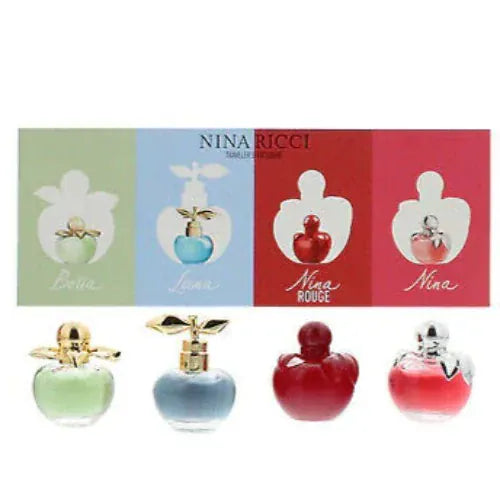 Nina Ricci Mini Set Women's Perfume/Cologne For Women 4 x 0.14 oz Edt