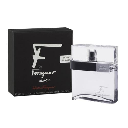 Salvatore Ferragamo F By Ferragamo Black Cologne For Men Eau De Toilette Spray 3.4 Oz