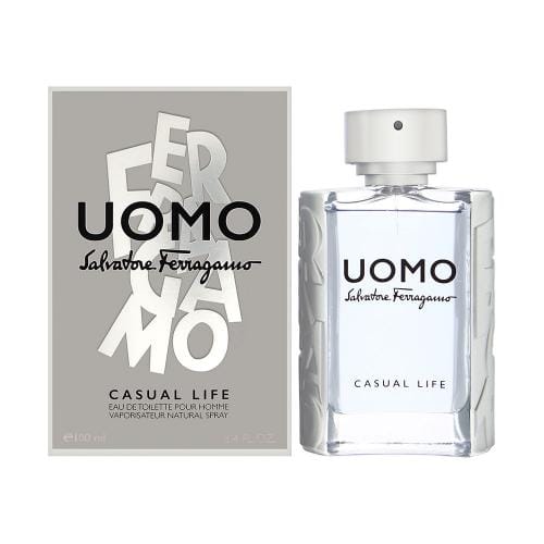 Salvatorre Ferragamo Uomo Casual Life Cologne For Men Eau De Toilette 3.4 Oz