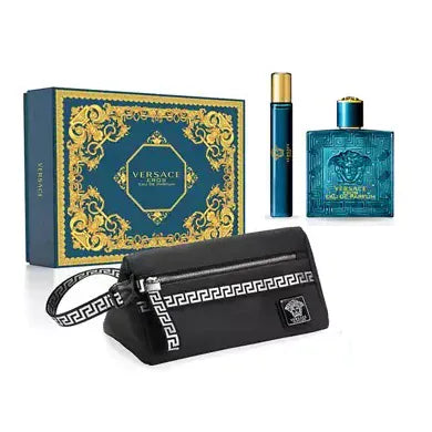 Versace Eros Cologne For Men Eau De Toilette Gift Set 3.4 oz / 100 ml