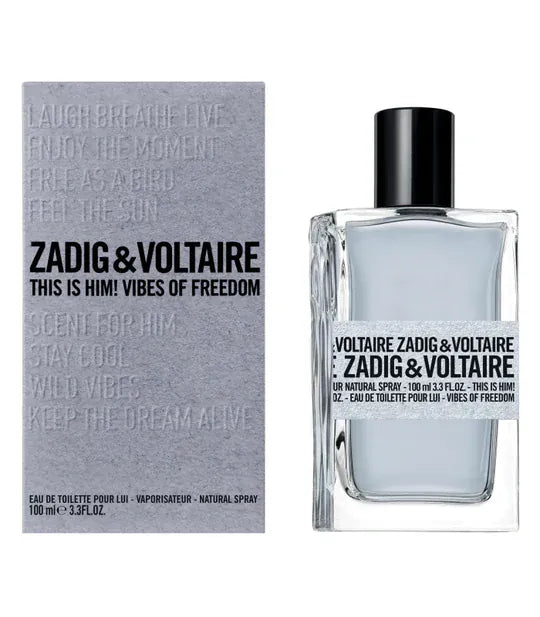 Zadig & Voltaire This is Him! Vibes of Freedom Men’s Perfume/Cologne For Men Eau de Toilette 3.4 oz Edt